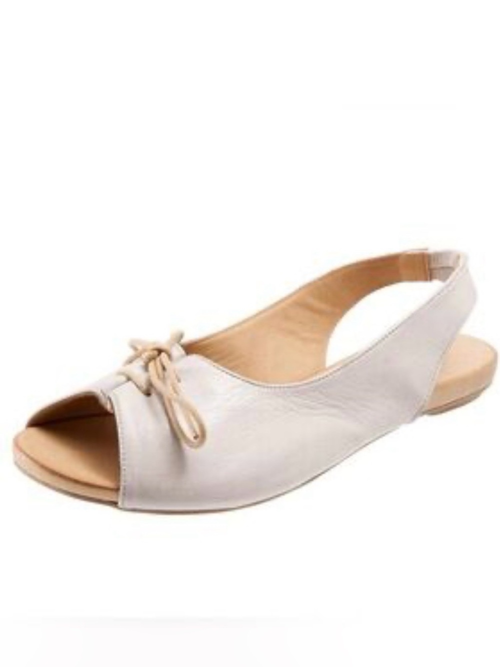 Bueno Keely Leather Open Peep Toe Lace Up Bowtie Slingback Sandal